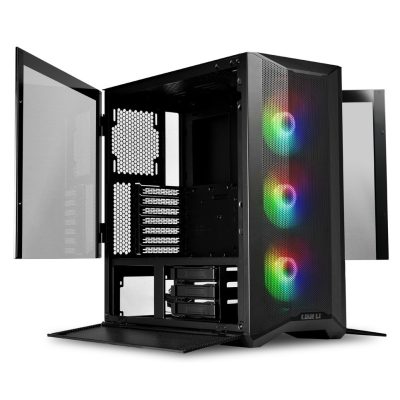 Lian Li LANCOOL II MESH RGB Midi Tower Fekete, Átlátszó