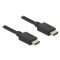 DeLOCK 85386 HDMI kábel 0,5 M HDMI A-típus (Standard) Fekete