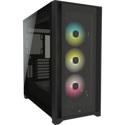 Corsair iCUE 5000X RGB Midi Tower Fekete