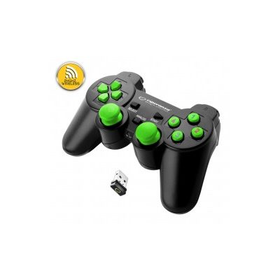Esperanza EGG108G játékvezérlő Fekete, Zöld USB 2.0 Gamepad Analóg/digitális PC, Playstation 3