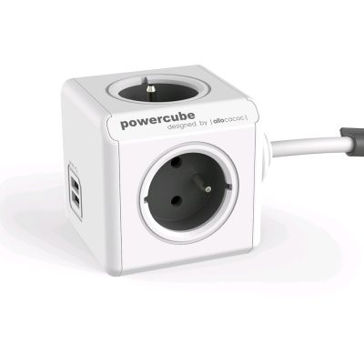 Allocacoc PowerCube Extended USB E(FR), 3m elektromos elosztó 4 AC kimenet(ek)