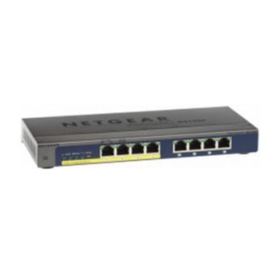 NETGEAR GS108PP Beállítást nem igénylő (unmanaged) Gigabit Ethernet (10/100/1000) Ethernet-áramellátás (PoE) támogatása Fekete