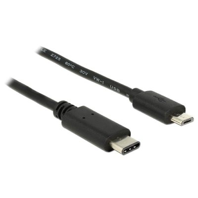 DeLOCK 83602 USB kábel 1 M USB 2.0 USB C Micro-USB B Fekete