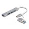 DeLOCK 64214 hálózati csatlakozó USB 3.2 Gen 1 (3.1 Gen 1) Type-A + Type-C 5000 Mbit/s Ezüst