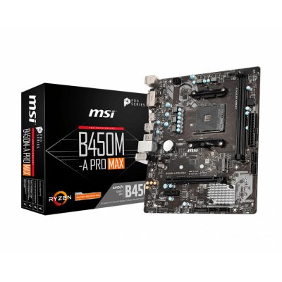 MSI B450M-A PRO MAX alaplap AMD B450 AM4 foglalat Micro ATX