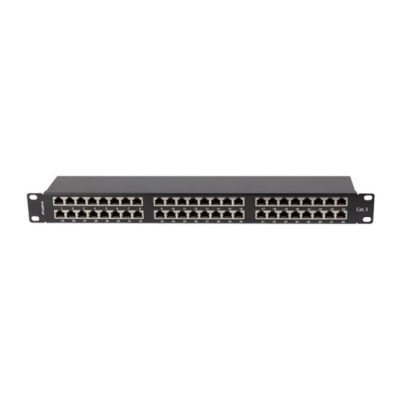 Lanberg Patch Panel 48 port 1U 19" kat.5E FTP ekranowany czarny