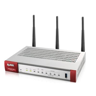 Zyxel USG20W-VPN-EU0101F vezetéknélküli router Gigabit Ethernet Kétsávos (2,4 GHz / 5 GHz) Szürke, Vörös