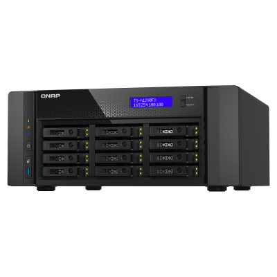 QNAP TS-h1290FX NAS Tower Ethernet/LAN csatlakozás Fekete 7302P