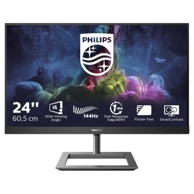 Philips E Line 242E1GAJ/00 LED display 60,5 cm (23.8") 1920 x 1080 pixelek Full HD LCD Fekete, Króm