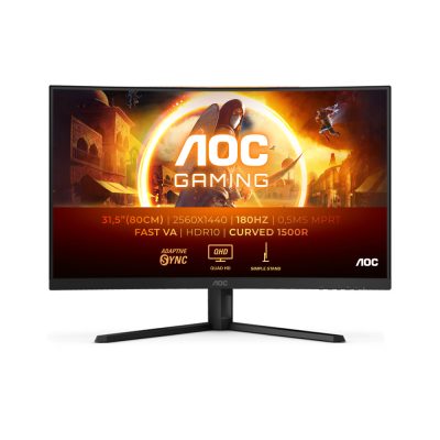 AOC G4 CQ32G4VE számítógép monitor 81,3 cm (32") 2560 x 1440 pixelek Quad HD LCD Fekete, Szürke