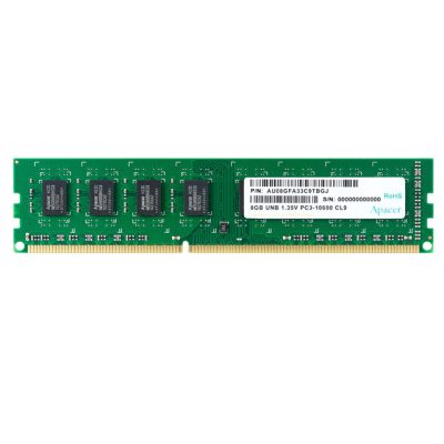 Apacer AU08GFA60CATBGJ memóriamodul 8 GB 1 x 8 GB DDR3 1600 Mhz