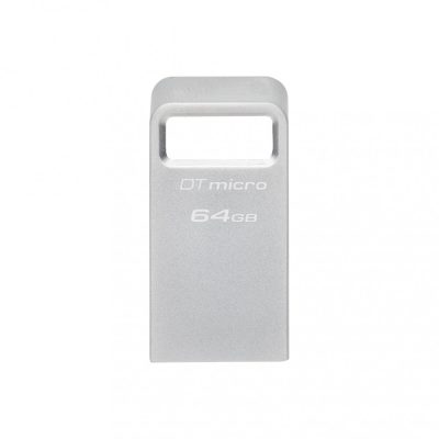 Kingston Technology DataTraveler Micro USB flash meghajtó 64 GB USB A típus 3.2 Gen 1 (3.1 Gen 1) Ezüst