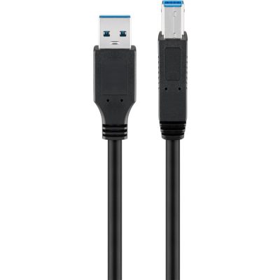 Goobay 93655 USB kábel USB 3.2 Gen 1 (3.1 Gen 1) 1,8 M USB A USB B Fekete