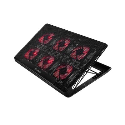 Savio Laptop cooling pad 6 backlit fans 2000 RPM COS-01 laptop hűtőpad 43,9 cm (17.3") Fekete, Vörös