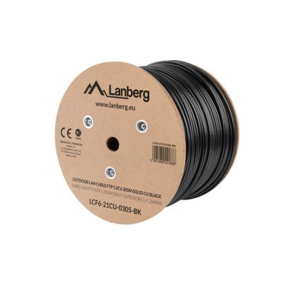 Lanberg LCF6-21CU-0305-BK hálózati kábel Fekete 305 M Cat6 F/UTP (FTP)