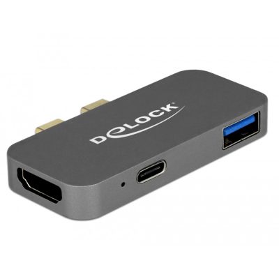 DeLOCK mini Dockingstation für macbook mit 5K Vezetékes Thunderbolt 3 Szürke