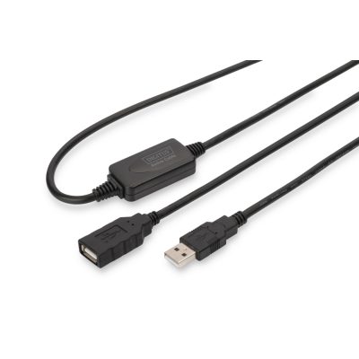 Digitus DA-73100-1 USB kábel 10 M USB 2.0 USB A Fekete