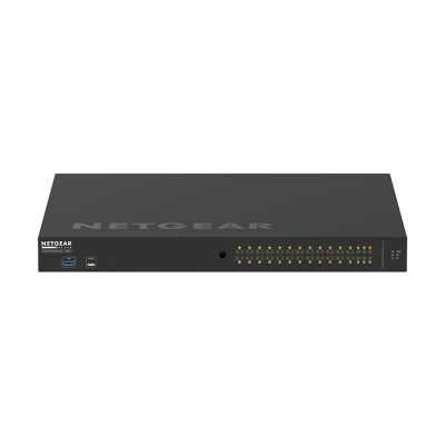 NETGEAR M4250-26G4XF-PoE+ Vezérelt L2/L3 Gigabit Ethernet (10/100/1000) Ethernet-áramellátás (PoE) támogatása 1U Fekete