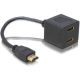 DeLOCK Adapter HDMI male to 2x HDMI female HDMI kábel 0,2 M HDMI A-típus (Standard) 2 x HDMI