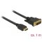 DeLOCK 85652 video átalakító kábel 1 M HDMI A-típus (Standard) DVI Fekete