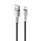 COLORWAY Kábel, USB - Apple Lightning (head metal) 2.4A 1m black (CW-CBUL046-BK)