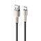 COLORWAY Kábel, USB - Apple Lightning (head metal) 2.4A 1m black (CW-CBUL046-BK)