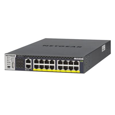 NETGEAR M4300-16X Vezérelt L3 10G Ethernet (100/1000/10000) Ethernet-áramellátás (PoE) támogatása 1U Fekete