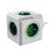 Allocacoc PowerCube Original (E) elektromos elosztó 5 AC kimenet(ek) Zöld, Fehér