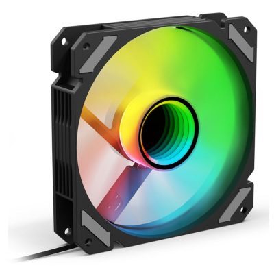 SHARK Mirror RGB PWM REVERSE (schwarz, 120 mm)