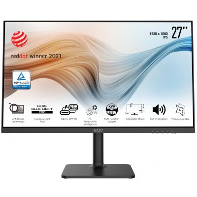 MSI Modern MD272P számítógép monitor 68,6 cm (27") 1920 x 1080 pixelek Full HD LCD Fekete