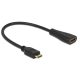 DeLOCK 0.23m mini-HDMI/HDMI HDMI kábel 0,23 M HDMI Type C (Mini) HDMI A-típus (Standard) Fekete