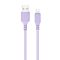 COLORWAY Kábel, USB - Apple Lightning (soft silicone) 2.4A 1m lila (CW-CBUL044-PU)