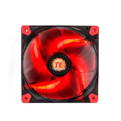 Thermaltake Luna 12 LED Re Számítógép ház Ventilátor 12 cm Fekete, Vörös, Átlátszó