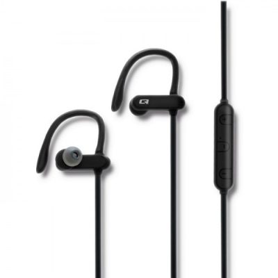Qoltec 50826 fejhallgató és headset Vezeték nélküli Fülre akasztható, Hallójárati Hívás/zene Micro-USB Bluetooth Fekete