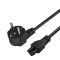 Savio Strom IEC 60320 C5 CEE 7/7 Sort 3m Stromkabel Fekete C5 csatlakozó C típusú hálózati csatlakozó