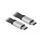 DeLOCK 85926 USB kábel 0,22 M USB 3.2 Gen 2 (3.1 Gen 2) USB C Fekete, Ezüst