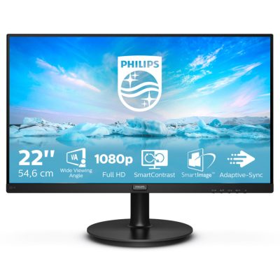 Philips V Line 221V8A/00 LED display 54,6 cm (21.5") 1920 x 1080 pixelek Full HD Fekete