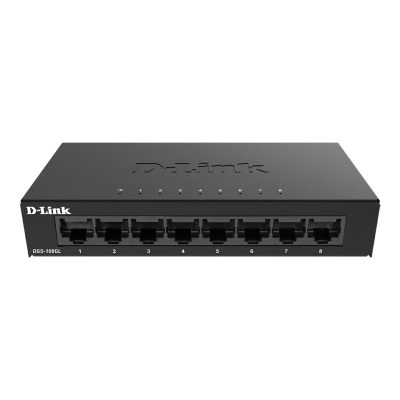 D-Link DGS-108GL Beállítást nem igénylő (unmanaged) Gigabit Ethernet (10/100/1000) Fekete