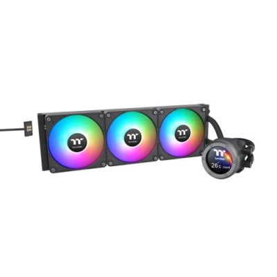 Thermaltake CL-W417-PL14SW-A számítógépes hűtőrendszer Számítógép ház, Processzor Minden az egyben folyadékhűtés 14 cm Fekete 1 db