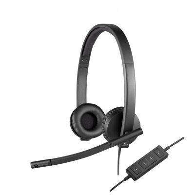 Logitech H570e Headset Vezetékes Fejpánt Iroda/telefonos ügyfélközpont USB A típus Fekete