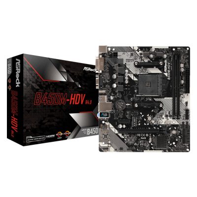 Asrock B450M-HDV R4.0 AMD B450 AM4 foglalat Micro ATX