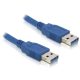 DeLOCK Cable USB 3.0-A male/male USB kábel 1,5 M USB A Kék