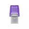 Kingston Technology DataTraveler microDuo 3C USB flash meghajtó 64 GB USB Type-A / USB Type-C 3.2 Gen 1 (3.1 Gen 1) Lila, Rozsdamentes acél