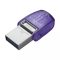 Kingston Technology DataTraveler microDuo 3C USB flash meghajtó 64 GB USB Type-A / USB Type-C 3.2 Gen 1 (3.1 Gen 1) Lila, Rozsdamentes acél