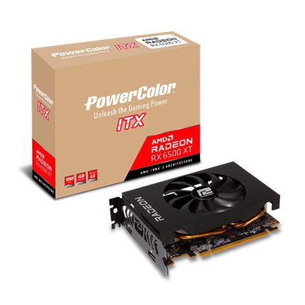 PowerColor AXRX 6500XT 4GBD6-DH videókártya AMD Radeon RX 6500 XT 4 GB GDDR6