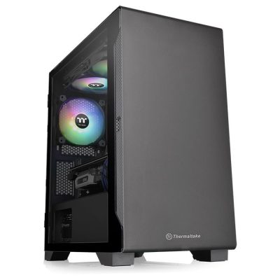 Thermaltake S100 TG Micro Tower Fekete