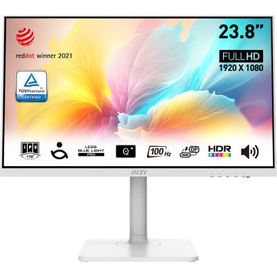 MSI Modern MD2412PW számítógép monitor 60,5 cm (23.8") 1920 x 1080 pixelek Full HD Fehér