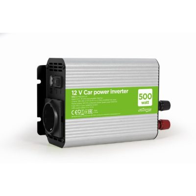 Gembird EG-PWC500-01 áramátalakító és inverter Automatikus 500 W Szürke