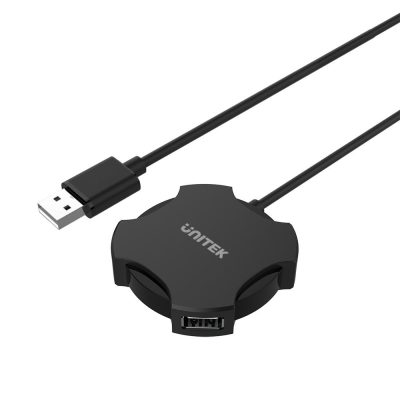 UNITEK Y-2178 hálózati csatlakozó USB 2.0 480 Mbit/s Fekete