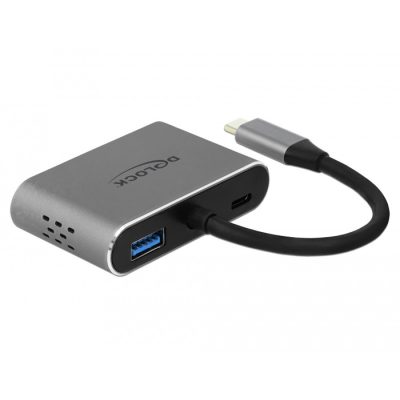 DeLOCK 64074 dokkoló állomás és port replikátor USB 3.2 Gen 1 (3.1 Gen 1) Type-C Szürke